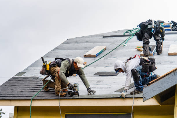 Professional Gutter Installation technician working in Elvaston, IL